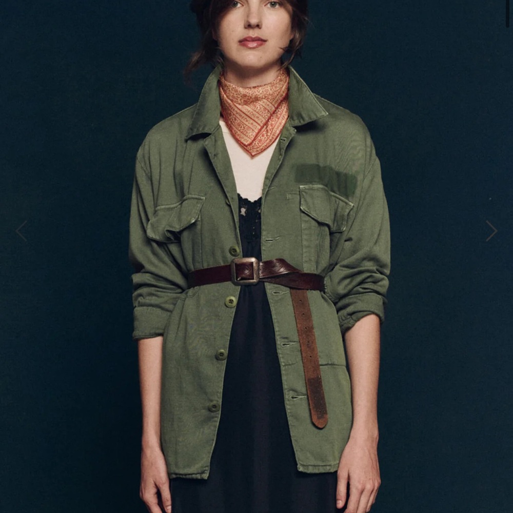 THE GREAT. Green Utility Jacket